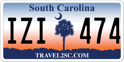 SC license plate IZI474