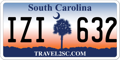 SC license plate IZI632