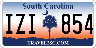 SC license plate IZI854
