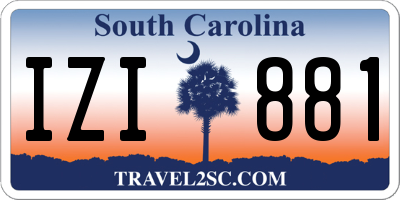 SC license plate IZI881