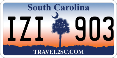 SC license plate IZI903