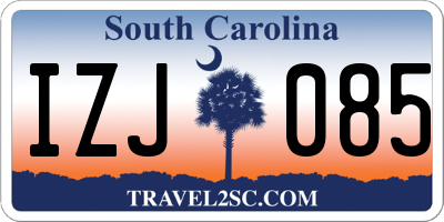 SC license plate IZJ085