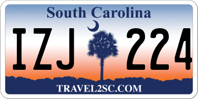 SC license plate IZJ224