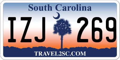 SC license plate IZJ269