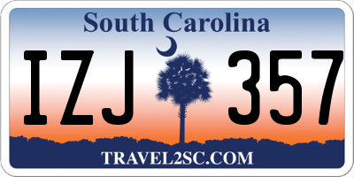 SC license plate IZJ357