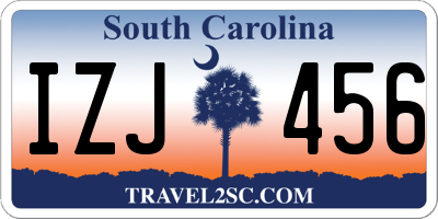 SC license plate IZJ456