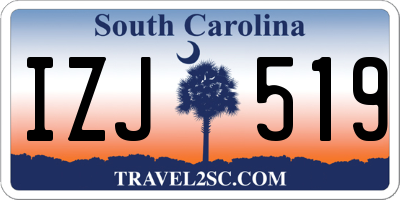 SC license plate IZJ519