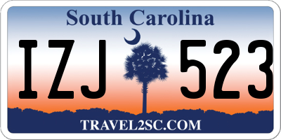 SC license plate IZJ523