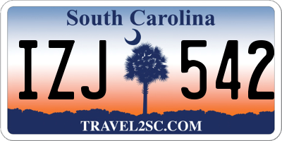 SC license plate IZJ542