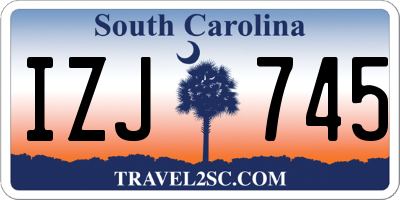 SC license plate IZJ745