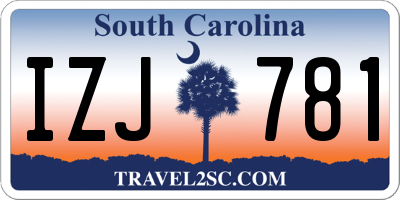SC license plate IZJ781