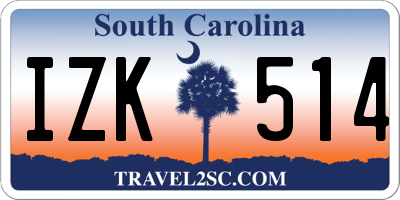SC license plate IZK514