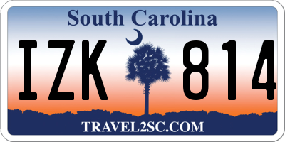 SC license plate IZK814
