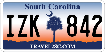 SC license plate IZK842