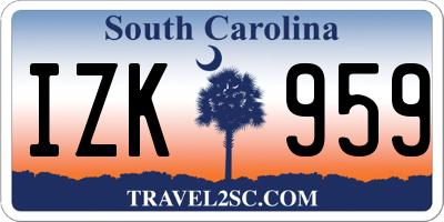 SC license plate IZK959