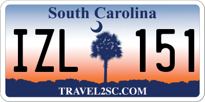 SC license plate IZL151