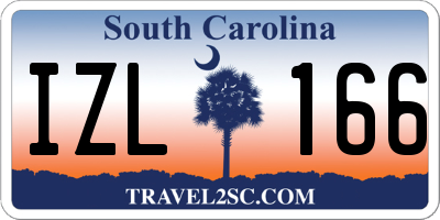 SC license plate IZL166