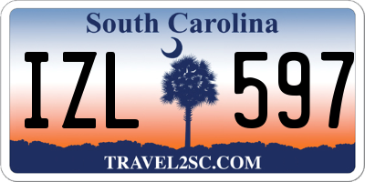 SC license plate IZL597