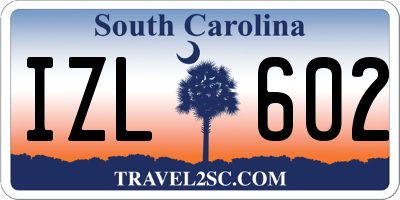 SC license plate IZL602