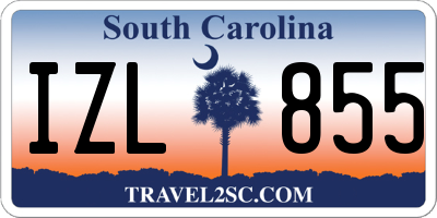 SC license plate IZL855