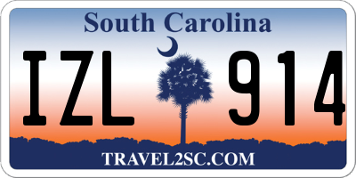 SC license plate IZL914