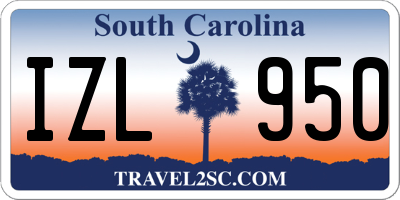 SC license plate IZL950