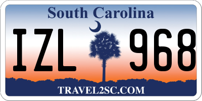 SC license plate IZL968