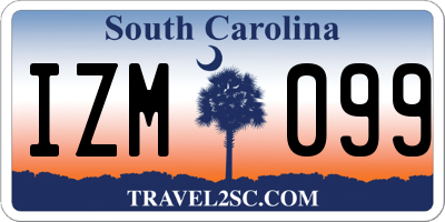 SC license plate IZM099