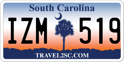 SC license plate IZM519