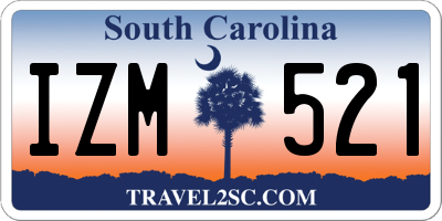 SC license plate IZM521