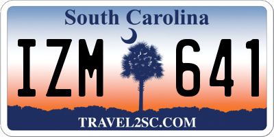 SC license plate IZM641