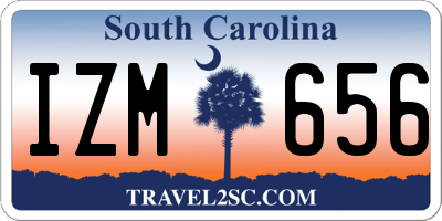 SC license plate IZM656
