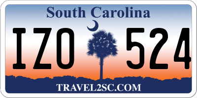 SC license plate IZO524