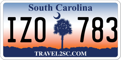 SC license plate IZO783