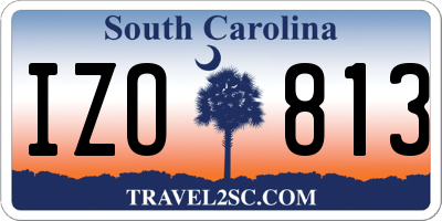 SC license plate IZO813