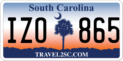 SC license plate IZO865