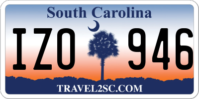 SC license plate IZO946