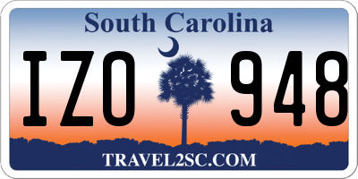 SC license plate IZO948