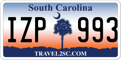 SC license plate IZP993