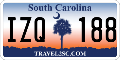 SC license plate IZQ188