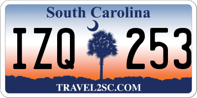 SC license plate IZQ253