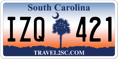 SC license plate IZQ421