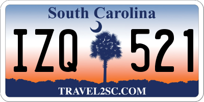 SC license plate IZQ521