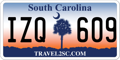 SC license plate IZQ609