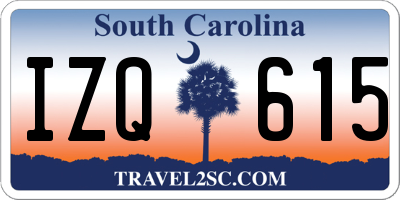 SC license plate IZQ615