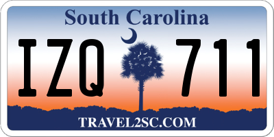 SC license plate IZQ711