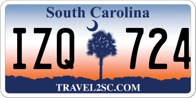 SC license plate IZQ724