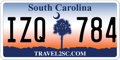 SC license plate IZQ784