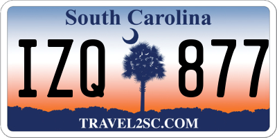SC license plate IZQ877