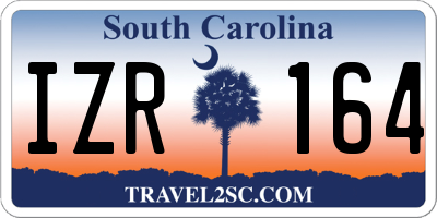 SC license plate IZR164